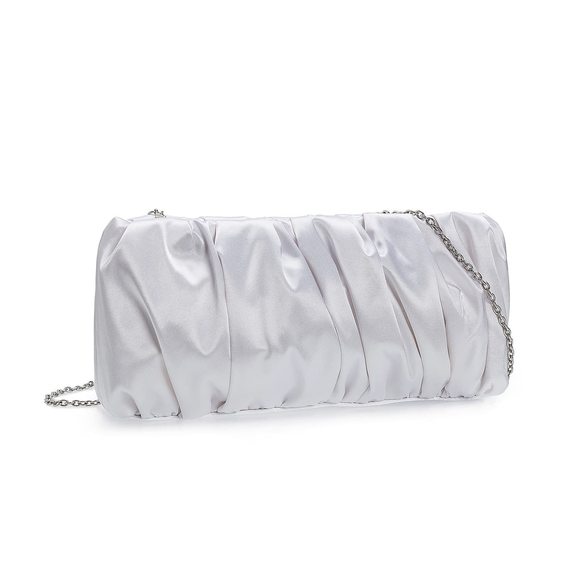 Classy Evening Bags Pleated Satin Clutch mal Dressy Purses :o) - Picture 1 of 6